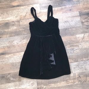 Express Black Velvet Babydoll Dress Size 2